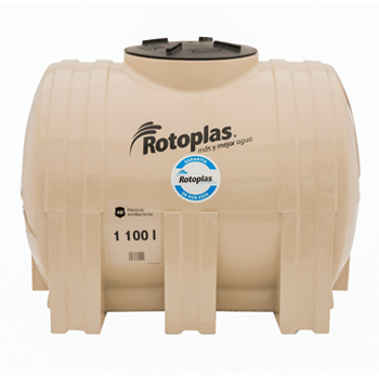 TINACO ROTOPLAS TRICAPA 1100 LTS "HORIZONTAL" CON FILTRO